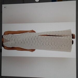 NW Night Way Elegant Ivory/Nude Sequin Maxi Dress